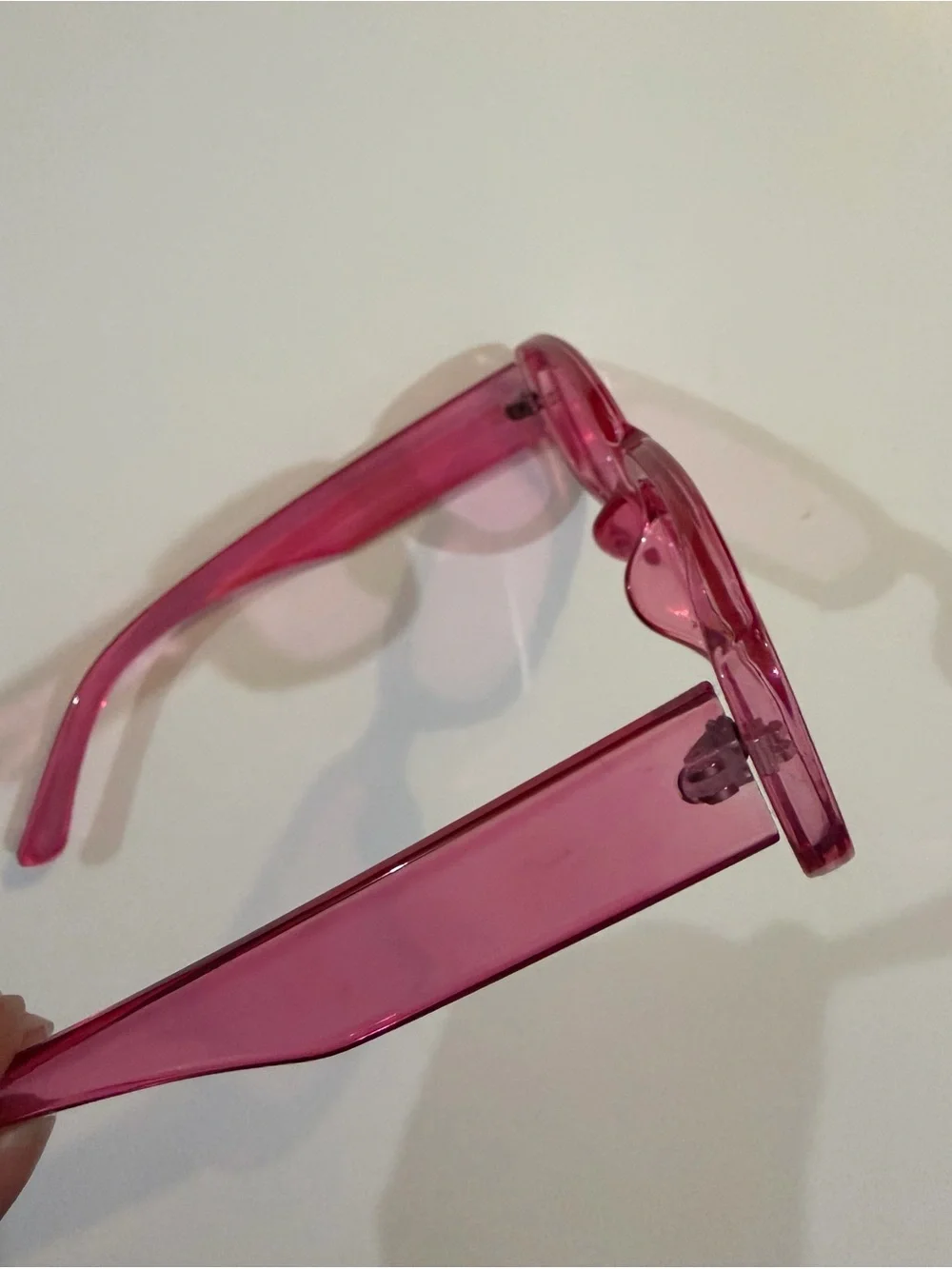 Women’s Pink Rectangular Fashion Sunglasses